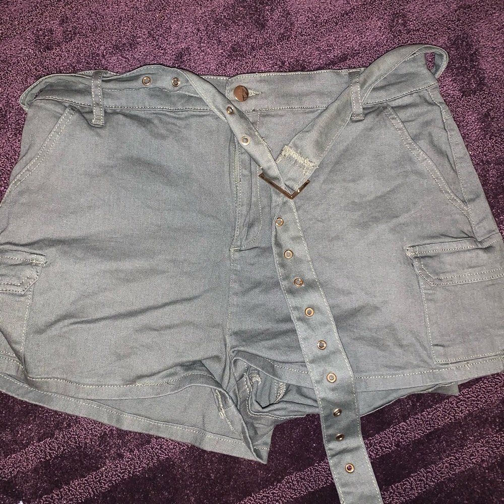 Army green shorts